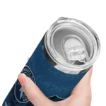 customized minnesota timberwolves spiral burst print midnight blue skinny tumbler best selling 1.webp