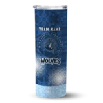 customized minnesota timberwolves starburst tiles midnight blue skinny tumbler best selling.webp