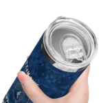 customized minnesota timberwolves starburst tiles midnight blue skinny tumbler best selling 1.webp