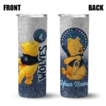 customized minnesota timberwolves winnie the pooh midnight blue gray skinny tumbler best selling 1.webp