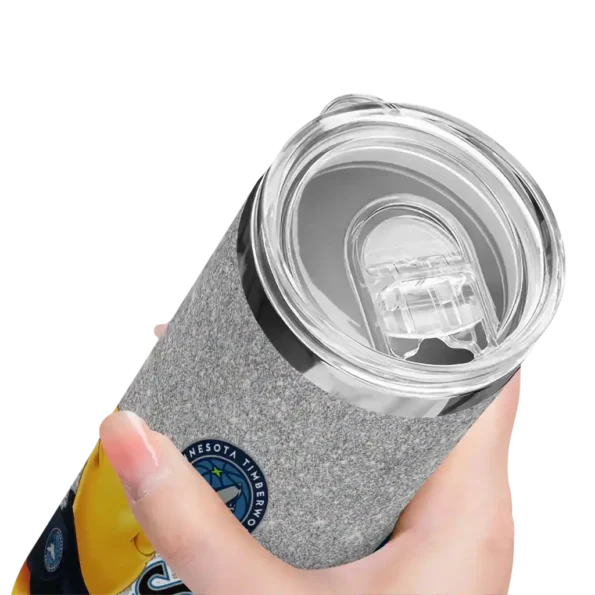 customized minnesota timberwolves winnie the pooh midnight blue gray skinny tumbler high quality.webp
