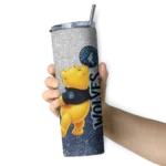 customized minnesota timberwolves winnie the pooh midnight blue gray skinny tumbler best selling 1.webp