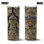 customized new orleans pelicans antler flow camo skinny tumbler best selling 1.webp
