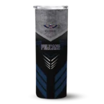 customized new orleans pelicans hexagon honeycomb navy black skinny tumbler best selling 1.webp