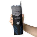 customized new orleans pelicans hexagon honeycomb navy black skinny tumbler best selling 1.webp
