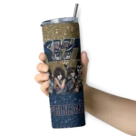 customized new orleans pelicans kiss band gold skinny tumbler best selling 1.webp