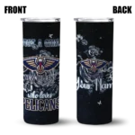customized new orleans pelicans rose romance navy black skinny tumbler best selling 1.webp