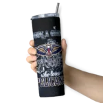 customized new orleans pelicans rose romance navy black skinny tumbler best selling 1.webp