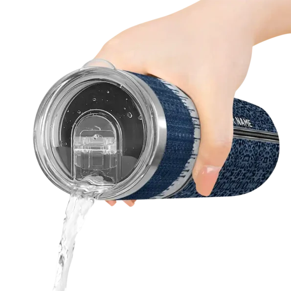 customized new orleans pelicans sparkle drip navy skinny tumbler latest model.webp