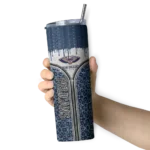 customized new orleans pelicans sparkle drip navy skinny tumbler best selling 1.webp