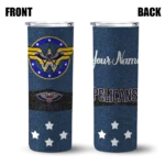 customized new orleans pelicans star cluster navy skinny tumbler best selling 1.webp