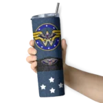customized new orleans pelicans star cluster navy skinny tumbler best selling 1.webp