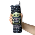 customized new orleans pelicans yoda cozy navy black skinny tumbler best selling 1.webp