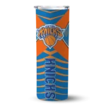 customized new york knicks camo texture blue skinny tumbler best selling 1.webp