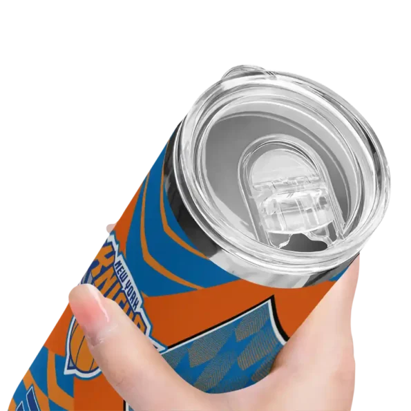 customized new york knicks camo texture blue skinny tumbler high quality.webp