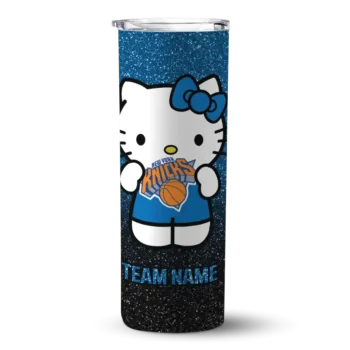 customized new york knicks hello kitty blue black skinny tumbler best selling 1.webp