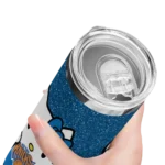 customized new york knicks hello kitty blue black skinny tumbler best selling 1.webp