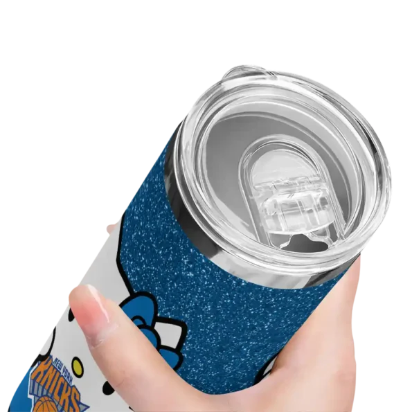 customized new york knicks hello kitty blue black skinny tumbler high quality.webp