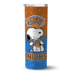 customized new york knicks snoopy attitude blue skinny tumbler best selling 1.webp
