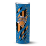customized new york knicks star pop blue black skinny tumbler best selling 1.webp