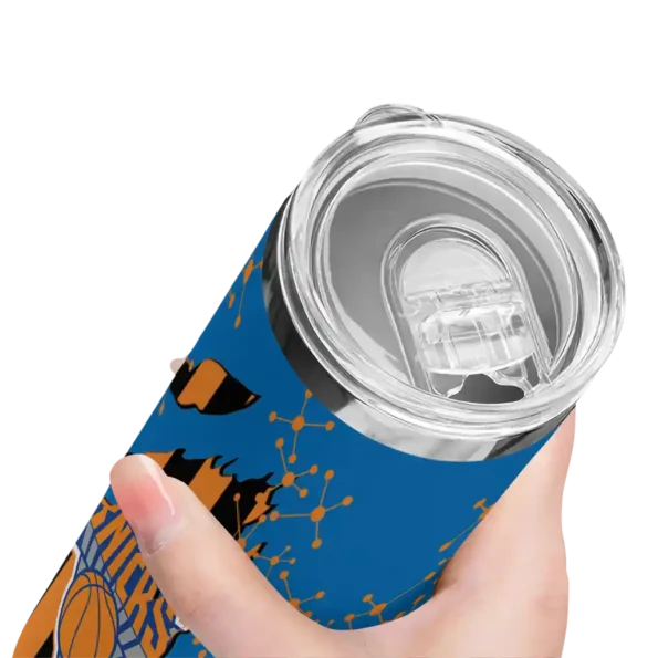 customized new york knicks star pop blue black skinny tumbler high quality.webp