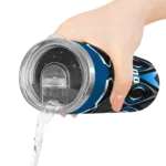 customized new york knicks superman emblem blue black skinny tumbler best selling 1.webp