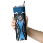 customized new york knicks superman emblem blue black skinny tumbler best selling 1.webp