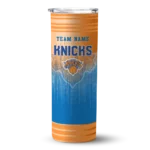 customized new york knicks swirl texture blue skinny tumbler best selling 1.webp