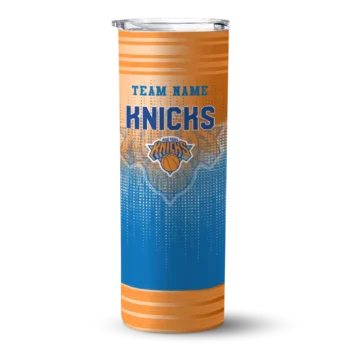 customized new york knicks swirl texture blue skinny tumbler best selling 1.webp