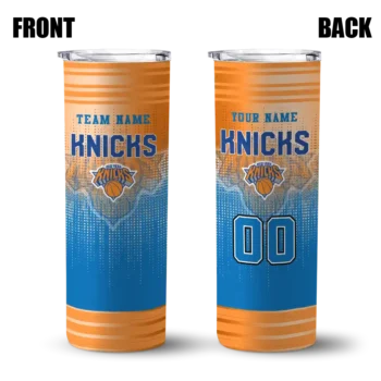 customized new york knicks swirl texture blue skinny tumbler fashion forward.webp
