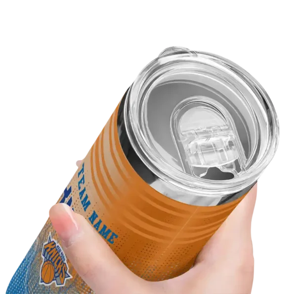 customized new york knicks swirl texture blue skinny tumbler high quality.webp