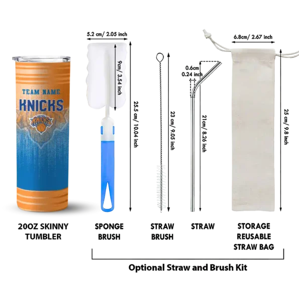customized new york knicks swirl texture blue skinny tumbler new arrival.webp