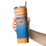 customized new york knicks swirl texture blue skinny tumbler best selling 1.webp