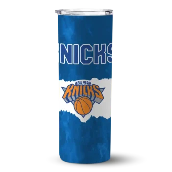 customized new york knicks torn band blue white skinny tumbler best selling 1.webp