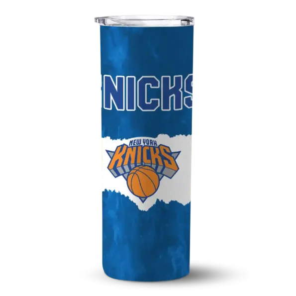 customized new york knicks torn band blue white skinny tumbler best selling 1.webp