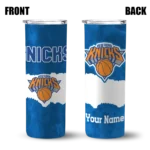 customized new york knicks torn band blue white skinny tumbler best selling 1.webp