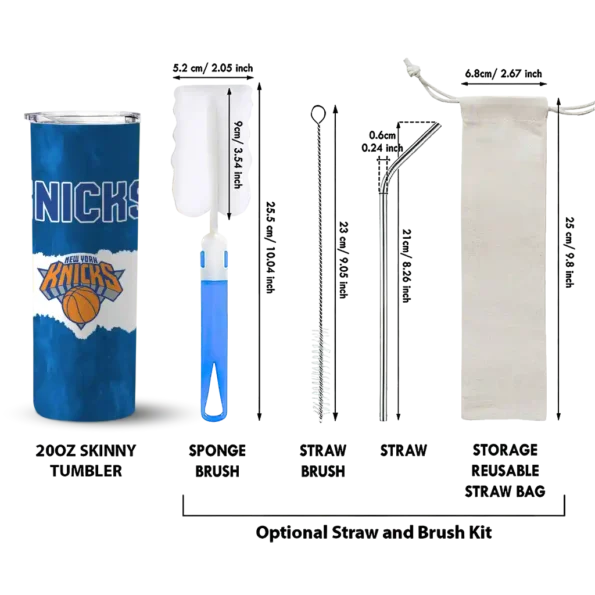 customized new york knicks torn band blue white skinny tumbler new arrival.webp
