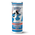 customized oklahoma city thunder snoopy dog blue white skinny tumbler best selling 1.webp