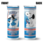 customized oklahoma city thunder snoopy dog blue white skinny tumbler best selling 1.webp