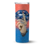 customized oklahoma city thunder sparkle lips blue skinny tumbler best selling 1.webp