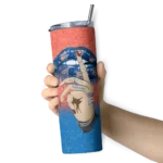 customized oklahoma city thunder sparkle lips blue skinny tumbler best selling 1.webp