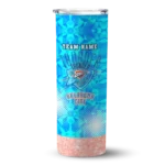 customized oklahoma city thunder starburst tiles blue skinny tumbler best selling 1.webp