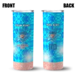 customized oklahoma city thunder starburst tiles blue skinny tumbler best selling 1.webp