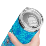 customized oklahoma city thunder starburst tiles blue skinny tumbler best selling 1.webp