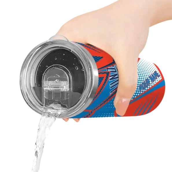 customized oklahoma city thunder web stripes blue white skinny tumbler latest model.webp