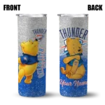 customized oklahoma city thunder winnie the pooh blue gray skinny tumbler best selling 1.webp