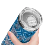 customized oklahoma city thunder zipper leopard blue skinny tumbler best selling 1.webp