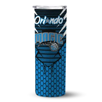 customized orlando magic chevron stripes blue skinny tumbler best selling 1.webp