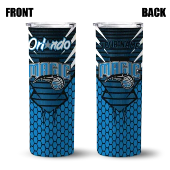customized orlando magic chevron stripes blue skinny tumbler fashion forward.webp