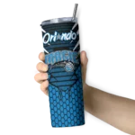 customized orlando magic chevron stripes blue skinny tumbler best selling 1.webp